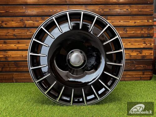 Ratlankis Monoblock Spoke Style R24X10J 5X120 ET30 CB 72.6 Black Machined Face (For MERCEDES) (SemiForged)