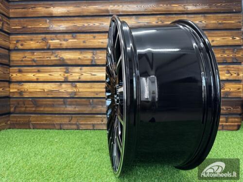 Ratlankis Brabus G Wagon Style R24X10J 5X112 ET35 CB 66.6 GLOSS BLACK MACHINED (For MER)