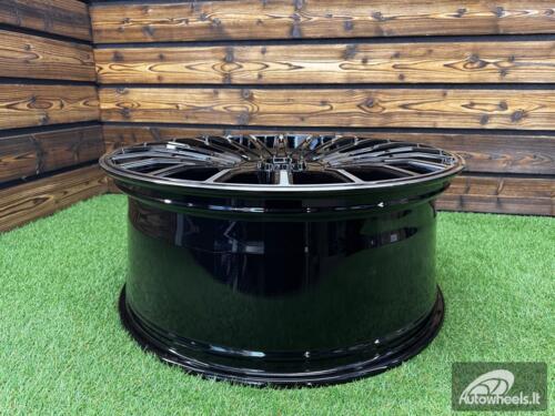 Ratlankis Brabus G Wagon Style R24X10J 5X112 ET35 CB 66.6 GLOSS BLACK MACHINED (For MER)