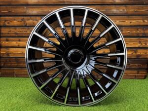 Ratlankis Brabus G Wagon Style R24X10J 5X120 ET35 CB 66.6 GLOSS BLACK MACHINED (For MER)