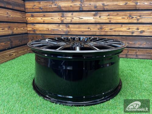 Ratlankis Brabus G Wagon Style R24X10J 5X120 ET35 CB 66.6 GLOSS BLACK MACHINED (For MER)
