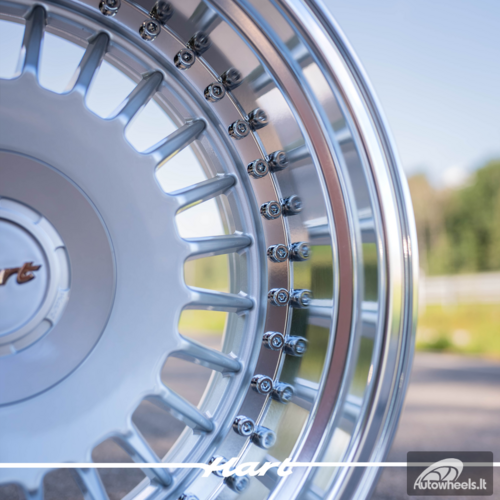 Ratlankis HART HR75 R17X7.5J 4X100/4X108 ET35 CB:73.1mm Silver face and Diamond cut lip  