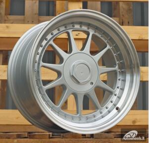 Ratlankis R17x8.5  5X120  ET  20  74.1  7962F  (XFA35)  Silver+Polished Lip (SP)  For RACIN  (K4)  (HARTGE Style Rear+Front)