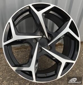 Ratlankis R18x8  5X112  ET  44  57.1  XE182  (FBX284)  Black Polished (MB)  For VW  (Z6)  (HYBRID FORGED)