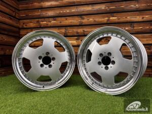 Ratlankis R18x8  5X112  ET  30  66.6  B5852  (FBX455)  Silver+Polished Lip (SP)  For MER  (Z6)  (HYBRID FORGED MONOBLOCK Style)