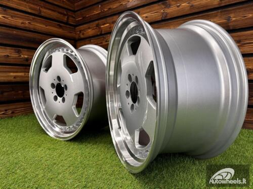 Ratlankis R18x8  5X112  ET  30  66.6  B5852  (FBX455)  Silver+Polished Lip (SP)  For MER  (Z6)  (HYBRID FORGED MONOBLOCK Style)
