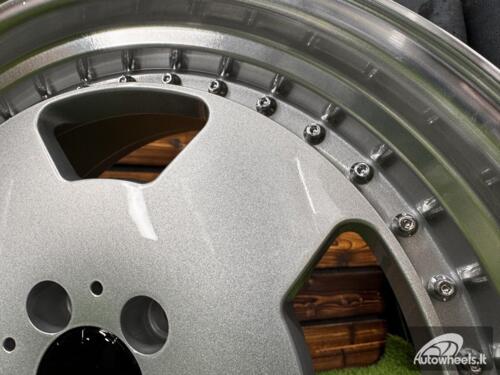 Ratlankis R18x8  5X112  ET  30  66.6  B5852  (FBX455)  Silver+Polished Lip (SP)  For MER  (Z6)  (HYBRID FORGED MONOBLOCK Style)