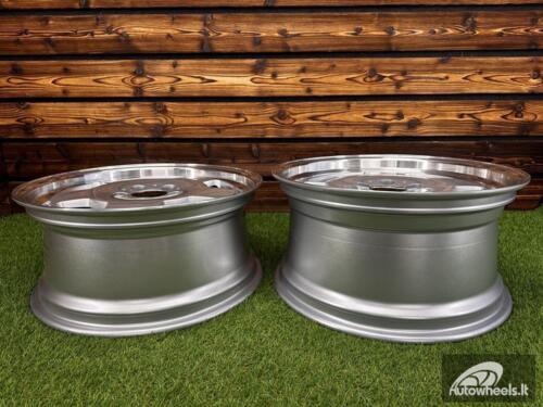 Ratlankis R18x8  5X112  ET  30  66.6  B5852  (FBX455)  Silver+Polished Lip (SP)  For MER  (Z6)  (HYBRID FORGED MONOBLOCK Style)