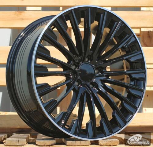 Ratlankis R20x8.5  5X112  ET  35.5  66.6  FBX132  Black+Polished Lip (BLPL)  For MER  (Z7)  (HYBRID FORGED Front+Rear)