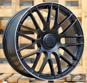 Ratlankis R17x7.5  5X112  ET  40  66.6  B1268  (H3368F)  Black Half Matt+Polished Lip (BLHMPL)  For MER  (Z7)  (HYBRID FORGED)