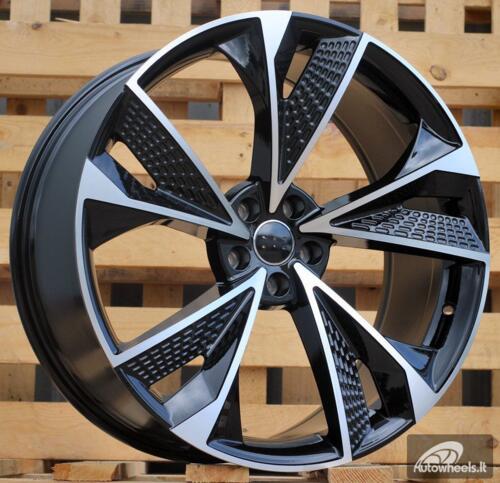 Ratlankis R21x9  5X112  ET  35  66.5  B1566  (H861F)  Black Polished (MB)  For AUD  (Z7)  (HYBRID FORGED)