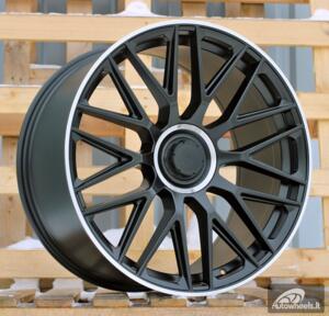 Ratlankis R19x8.5  5X112  ET  38  66.6  B1766  (FBX161)  Black Half Matt+Polished Lip (BLHMPL)  For MER  (Z7)  (HYBRID FORGED Rear+Front)
