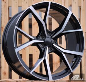 Ratlankis R20x8.5  5X112  ET  28  66.6  B5801  (IN5499)  Black Polished (MB)  For VW  (Z7)  (New TOUAREG)