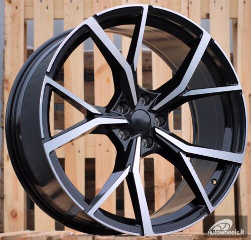 Ratlankis R20x8.5  5X112  ET  28  66.6  B5801  (IN5499)  Black Polished (MB)  For VW  (Z7)  (New TOUAREG)