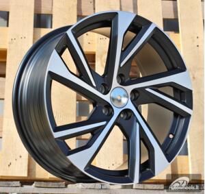 Ratlankis R18x8  5X108  ET  45  63.3  FE183  (YF5772)  Black Polished Half Matt (MBHM)  For VOLVO  (Z3+Z7)  (HYBRID FORGED)