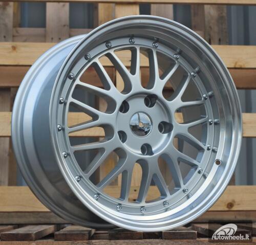 Ratlankis R18x8  5X120  ET  20  74.1  A1025  (KS014)  Silver Shining+Polished Lip (SSPL)  For RACIN  (Z7)  (BBS Style Rear+Front)