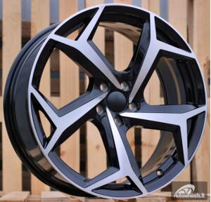 Ratlankis R17x7.5  5X112  ET  41  57.1  B5340  (H3258F)  Black Polished (MB)  For VW  (Z7)  (HYBRID FORGED)