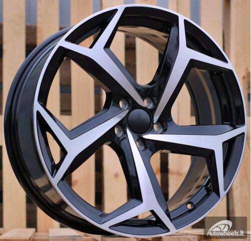 Ratlankis R17x7.5  5X112  ET  41  57.1  B5340  (H3258F)  Black Polished (MB)  For VW  (Z7)  (HYBRID FORGED)
