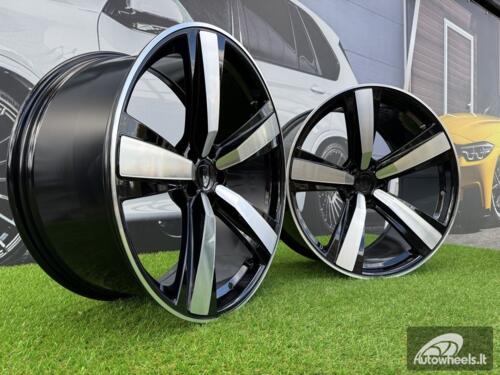 Ratlankis R22x10  5X130  ET  48  71.6  FC021  Black Polished (MB)  For PORCH  (Z7)  (Rear+Front)