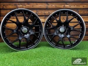 Ratlankis R18x8  5X120  ET  34  72.6  IN0278  Black Half Matt+Polished Lip (BLHMPL)  For RACIN  (Z5)  (BBS Motorsport Style)