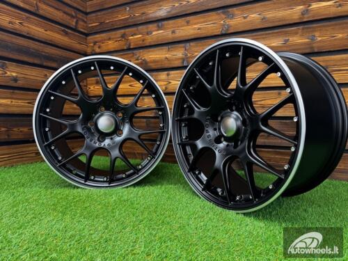 Ratlankis R18x8  5X120  ET  34  72.6  IN0278  Black Half Matt+Polished Lip (BLHMPL)  For RACIN  (Z5)  (BBS Motorsport Style)