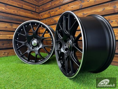 Ratlankis R18x8  5X120  ET  34  72.6  IN0278  Black Half Matt+Polished Lip (BLHMPL)  For RACIN  (Z5)  (BBS Motorsport Style)