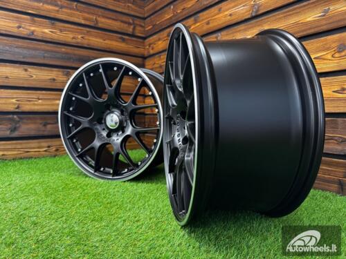 Ratlankis R18x8  5X120  ET  34  72.6  IN0278  Black Half Matt+Polished Lip (BLHMPL)  For RACIN  (Z5)  (BBS Motorsport Style)