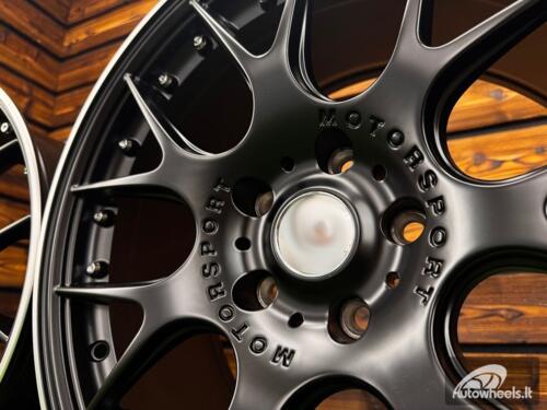 Ratlankis R18x8  5X120  ET  34  72.6  IN0278  Black Half Matt+Polished Lip (BLHMPL)  For RACIN  (Z5)  (BBS Motorsport Style)