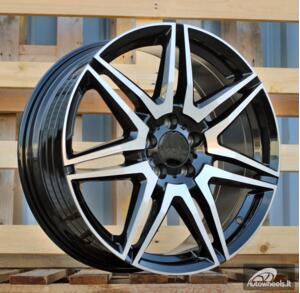 Ratlankis R18x8  5X112  ET  52  66.6  YF7075  Black Polished (MB)  For MER  (Z7)  (HYBRID FORGED V-Class/Vito 1075kg)