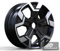 Ratlankis R15x6  4X100  ET  40  60.1  B1407  Black Polished (MB)  For DACIA  (L6)