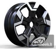 Ratlankis R15x6  4X100  ET  40  60.1  B1407  Black Polished (MB)  For DACIA  (L6)