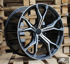 Ratlankis R21x10.5  5X112  ET  43  66.6  B5498  Black Polished (MB)  For BMW  (K4)  (Front+Rear)