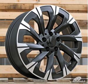 Ratlankis R18x7.5  5X112  ET  52  66.6  IN3519F  Black Polished Half Matt (MBHM)  For MER  (Z7)  (HYBRID FORGED V-Class/Vito (max 1075kg))