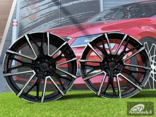 Ratlankis R21x10.5  5X112  ET  44  66.6  3S1284  (YF0469)  Black Polished (MB)  For BMW  (M)  (HYBRID FORGED Rear+Front)