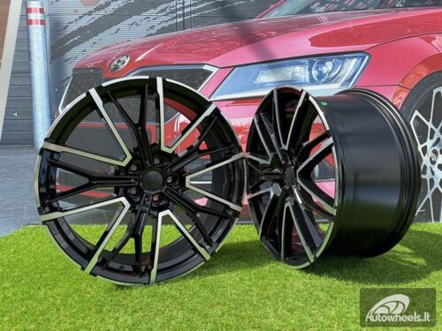 Ratlankis R21x10.5  5X112  ET  44  66.6  3S1284  (YF0469)  Black Polished (MB)  For BMW  (M)  (HYBRID FORGED Rear+Front)