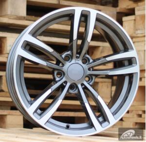 Ratlankis R19x8.5  5X120  ET  34  72.6  BK855  (XE394)  Grey Polished (MG)  For BMW  (K4)  (Rear+Front)