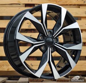 Ratlankis R17x7.5  5X112  ET  40  57.1  I5627  (YF5627)  Black Polished (MB)  For SKODA  (M)  (HYBRID FORGED)