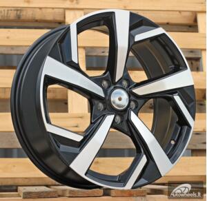 Ratlankis R17x7  5X114.3  ET  40  66.1  XE173  (FBX554)  Black Polished (MB)  For NISS  (M)  (HYBRID FORGED)