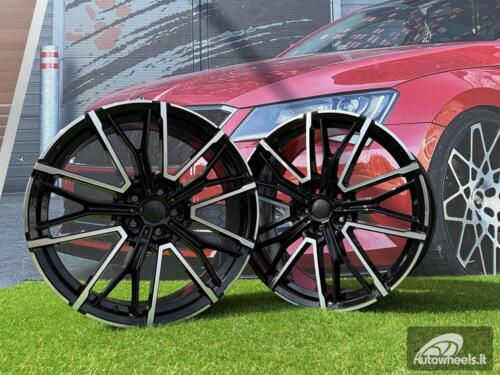 Ratlankis R21x9  5X112  ET  24  66.6  3S1284  (YF0469)  Black Polished (MB)  For BMW  (M)  (HYBRID FORGED Rear+Front)