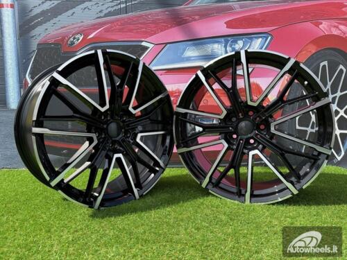 Ratlankis R21x9  5X112  ET  24  66.6  3S1284  (YF0469)  Black Polished (MB)  For BMW  (M)  (HYBRID FORGED Rear+Front)
