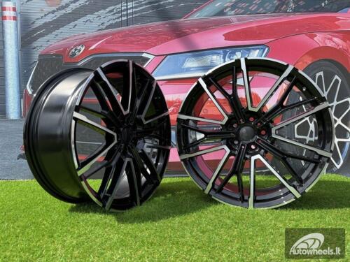 Ratlankis R21x9  5X112  ET  24  66.6  3S1284  (YF0469)  Black Polished (MB)  For BMW  (M)  (HYBRID FORGED Rear+Front)