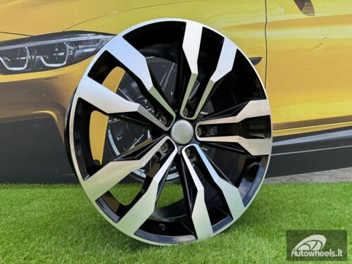 Ratlankis R20x8.5  5X112  ET  28  66.6  B5333  (IN5389)  Black Polished (MB)  For VW  (M)  (TOUAREG)