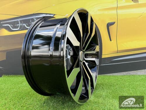 Ratlankis R20x8.5  5X112  ET  28  66.6  B5333  (IN5389)  Black Polished (MB)  For VW  (M)  (TOUAREG)