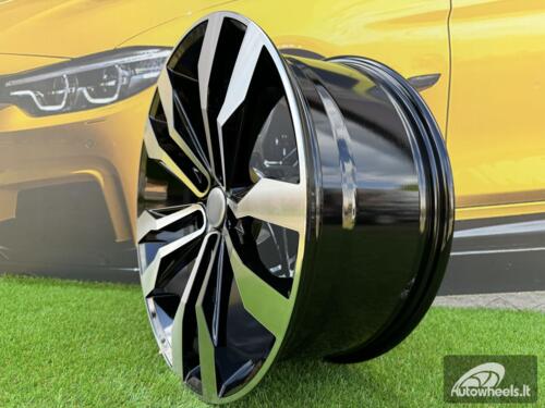 Ratlankis R20x8.5  5X112  ET  28  66.6  B5333  (IN5389)  Black Polished (MB)  For VW  (M)  (TOUAREG)