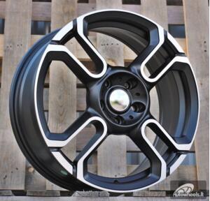 Ratlankis R18x7  5X112  ET  54  66.6  F8002  Black Polished Half Matt (MBHM)  For MINI  (Z2)  (HYBRID FORGED)