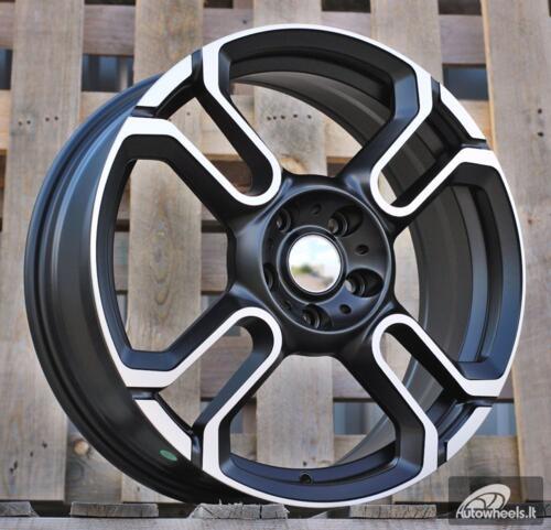 Ratlankis R18x7  5X112  ET  54  66.6  F8002  Black Polished Half Matt (MBHM)  For MINI  (Z2)  (HYBRID FORGED)