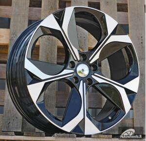Ratlankis R20x8  5X112  ET  41  57.1  IN3653F  Black Polished (MB)  For SKODA  (M)  (HYBRID FORGED New Model)