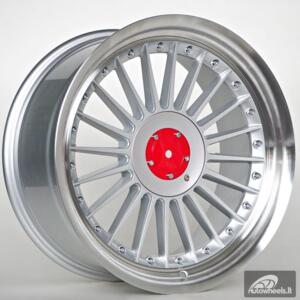 Ratlankis Mint 8X17 4X100/5X100 ET20 73,1 Silver machine lip