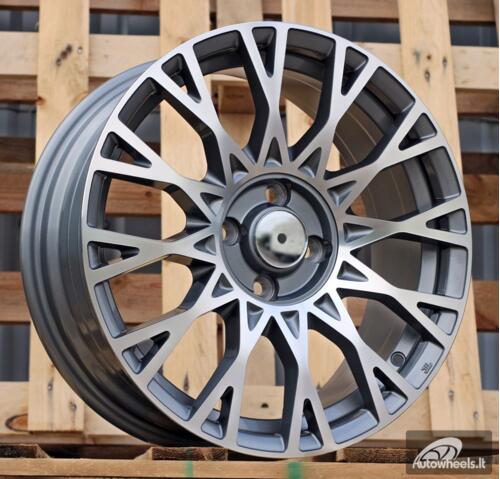 Ratlankis R16x6.5  4X98  ET  35  58.1  Y1283  (YF0447)  Grey Polished (MG)  For FIAT  (Z4)  (HYBRID FORGED NEW Model 500)