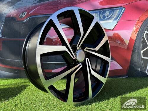 Ratlankis R17x7  5X100  ET  45  57.1  B1154  (FBX157)  Black Polished (MB)  For VW  (M)  (HYBRID FORGED)